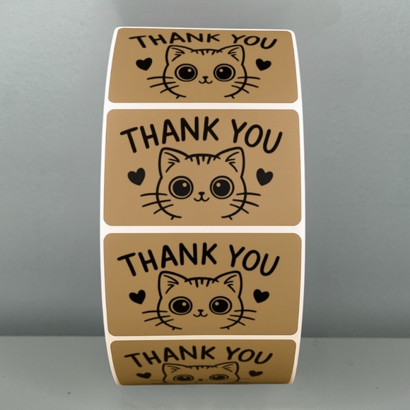 Thank You Cat Stickers – Cute Packaging Labels for Small Business Orders 2" - Picture 11 of 11